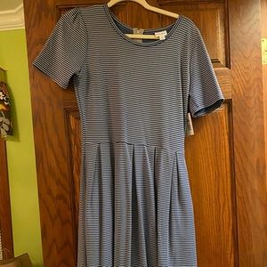 New Navy striped LulaRoe Dress
